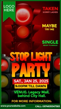Stop Light Party Design เรื่องราวบน Instagram template