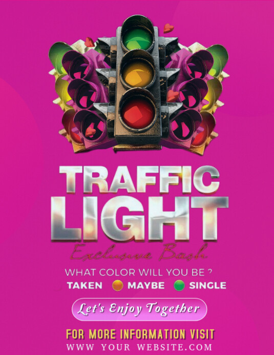 Stop Light Party Flyer (us Letter) Template | PosterMyWall