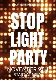 stop light party flyer A6 template