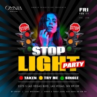 Stop Light Party Invitation Instagram Image template