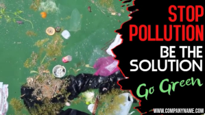 Stop Pollution Video Template Display digitale (16:9)