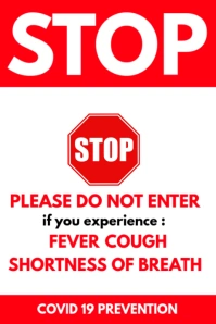 stop poster covid 19 prevention template