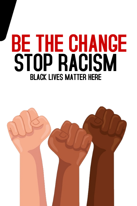 Stop Racism Header STOP RACISM Template | PosterMyWall