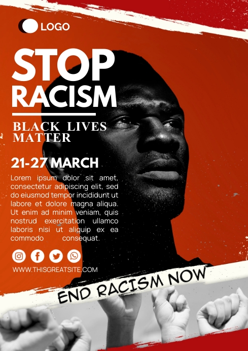 Stop Systematic Racism Stop Racism Poster