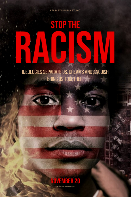 Stop Racism Movie Poster Template | PosterMyWall