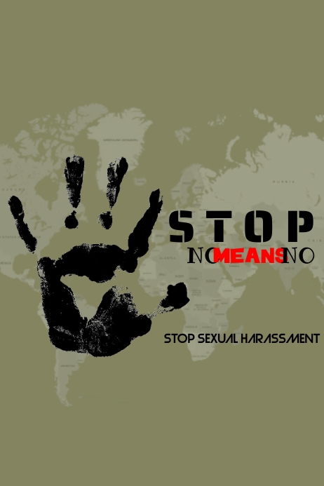 STOP SEXUAL HARASMENT Plakkaat template