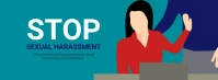 Stop Sexual harassment campaign template Portada de Facebook