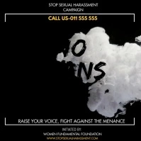 STOP SEXUAL HARASSMENT Vierkant (1:1) template