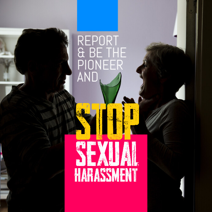 Stop Sexual Harassment Post Instagram-opslag template