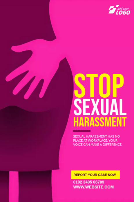 Copy of Stop Sexual Harassment Poster | PosterMyWall