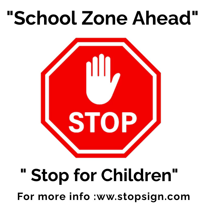 stop sign and Traffic Control and Road Saf Template | PosterMyWall