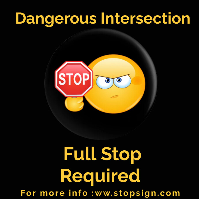 Plantilla de stop sign and Traffic Control and Road Saf | PosterMyWall