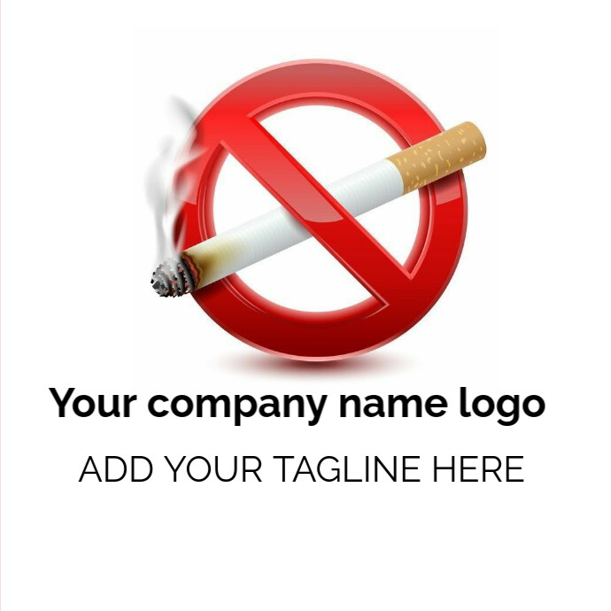 Stop smoking sign Logo template