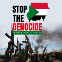 White Anti-Genocide Awareness Pos Instagram Template