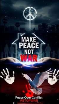Stop The War Awareness Poster Instagram Story template