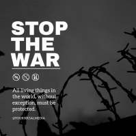 Stop The War Instagram Post template
