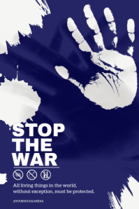 Morado Anti-War Campaign Плакат Template