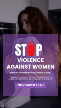 Czarny Violence Against Women Awareness Instagram Story Template