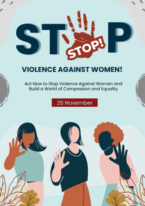 Stop violence against women A4 template