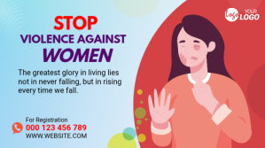 Stop Violence against Women Twitter post template