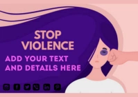 Stop violence Poskaart template