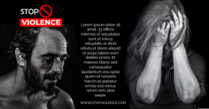 stop violence Reklama na Facebooka template