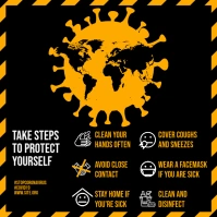 STOP VIRUS INSTAGRAM BANNER Square (1:1) template