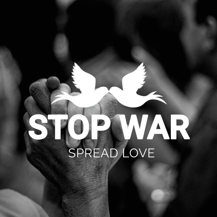 Stop war Publicação no Instagram template