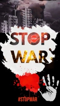 stop war story vertical Digital Display (9:16) template