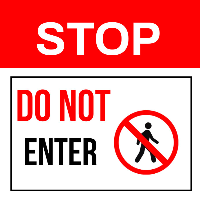 Stop Warning Sign Template PosterMyWall