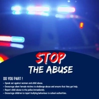 Stop woman and child abuse template Instagram Post