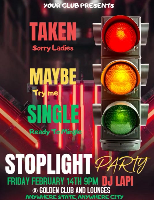 Stoplight Volantino (US Letter) template