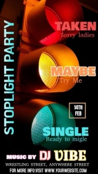 Stoplight party Digitalanzeige (9:16) template