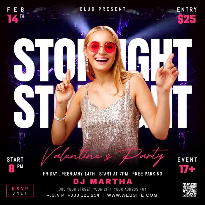 stoplight party Instagram Post template