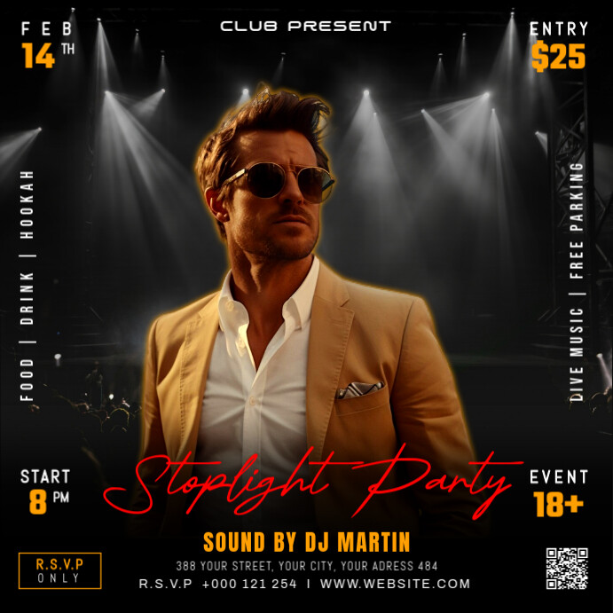 stoplight party Instagram 帖子 template