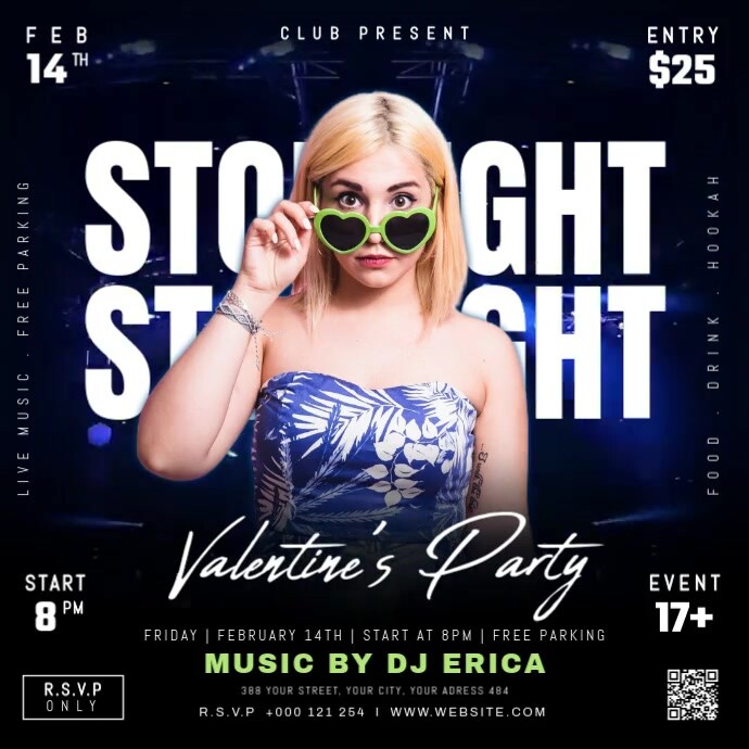 stoplight party Instagram Post template