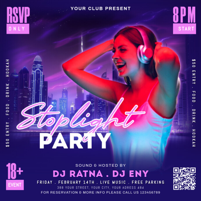 stoplight party Instagram 帖子 template