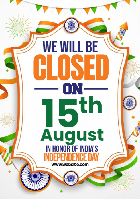 store closed notice A4 template