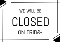 Store closed today Postcard template