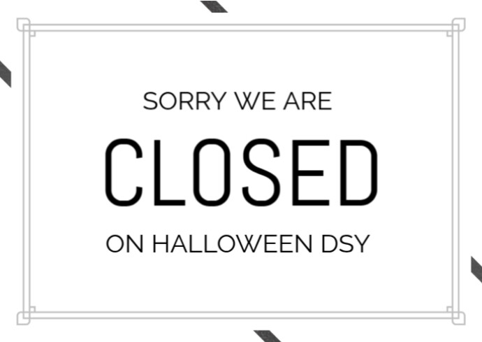 Store closed today ไปรษณียบัตร template