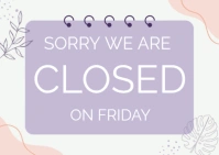 Store closed today Postcard template