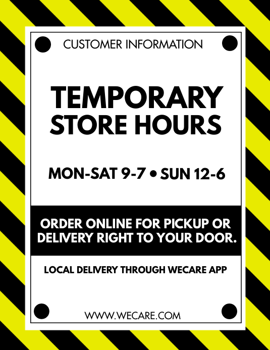 Plantilla de Horario de La Tienda | PosterMyWall
