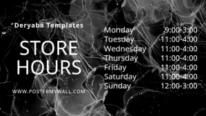 Store Hours of Work Digital Display template