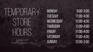 Store Hours of Work Digital Display template