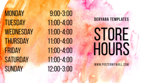 Store Hours of Work Digital Display งานแสดงผลงานแบบดิจิทัล (16:9) template