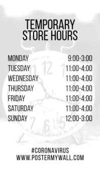 Store Hours of Work Instagram Post Video Instagram-Story template