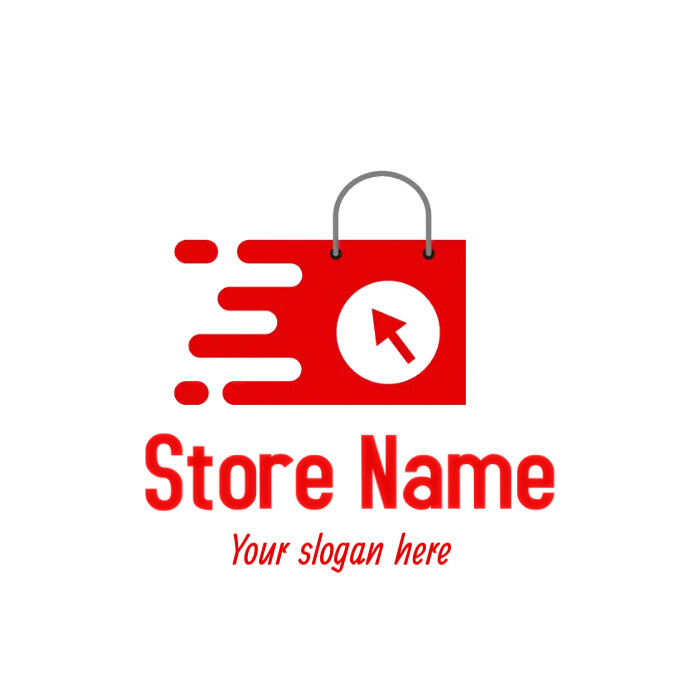 Store logo design, online shopping store logo Logotyp template