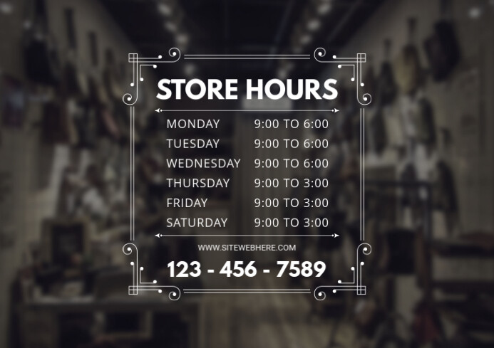 Copy of Store Open Timings Signboard | PosterMyWall