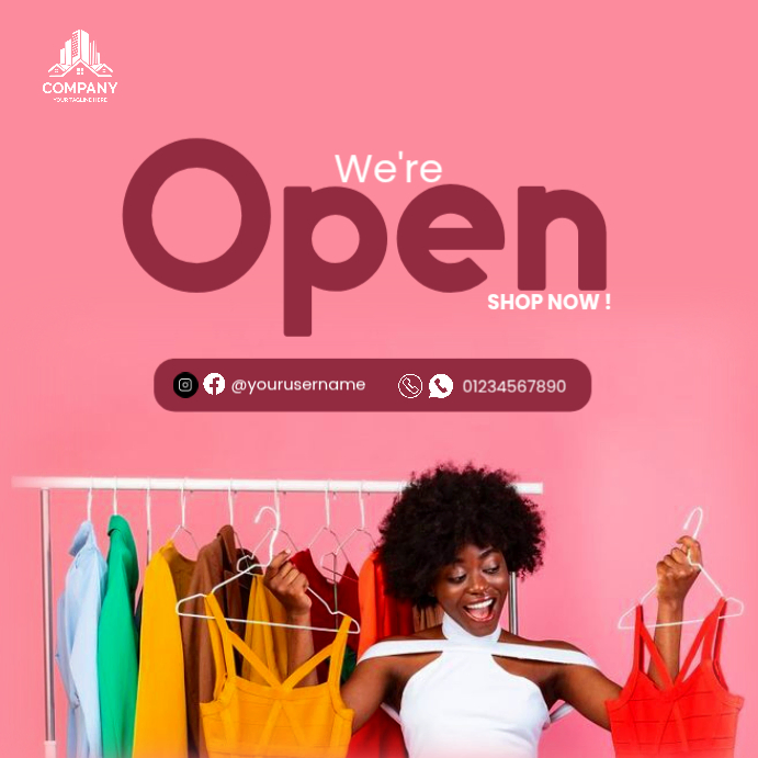Store Opening Announcement Instagram Post Template | PosterMyWall