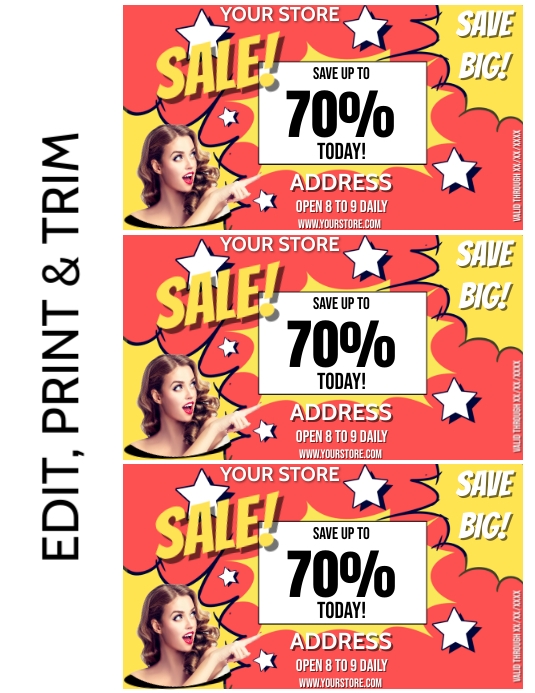 STORE SALE (GREAT FOR NEWSPAPER INSERTS) Ulotka (US Letter) template